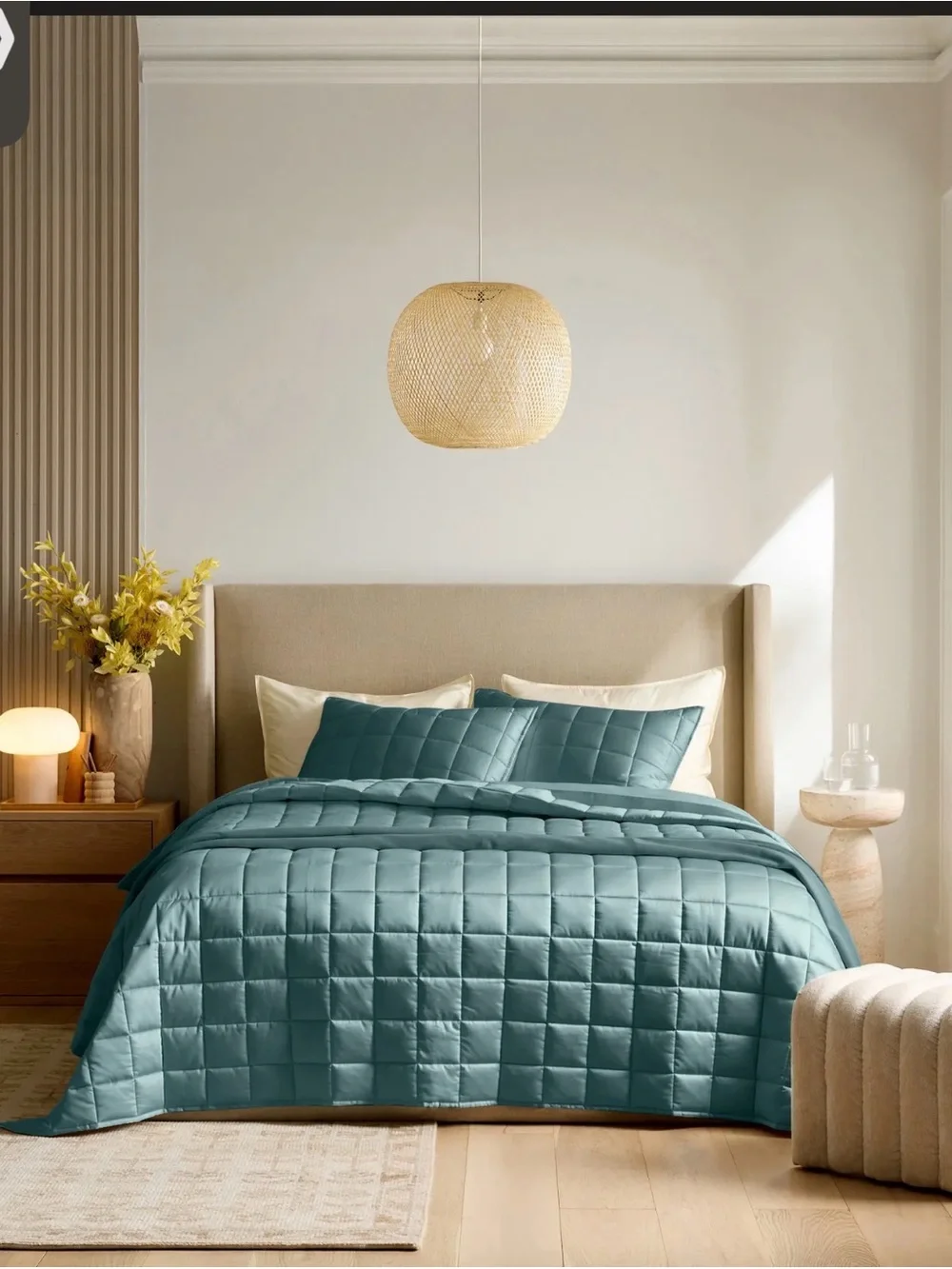 Quince Bamboo Box Quilt in Ocean Size Full/Queen  905